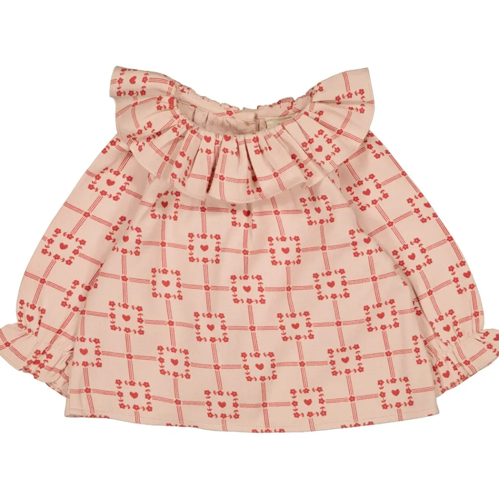 LOUIS LOUISE Blouses, Hauts Bébé Fille*BLOUSE LILIE TWILL CARRÉ COEUR