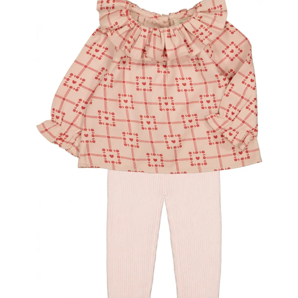 LOUIS LOUISE Blouses, Hauts Bébé Fille*BLOUSE LILIE TWILL CARRÉ COEUR