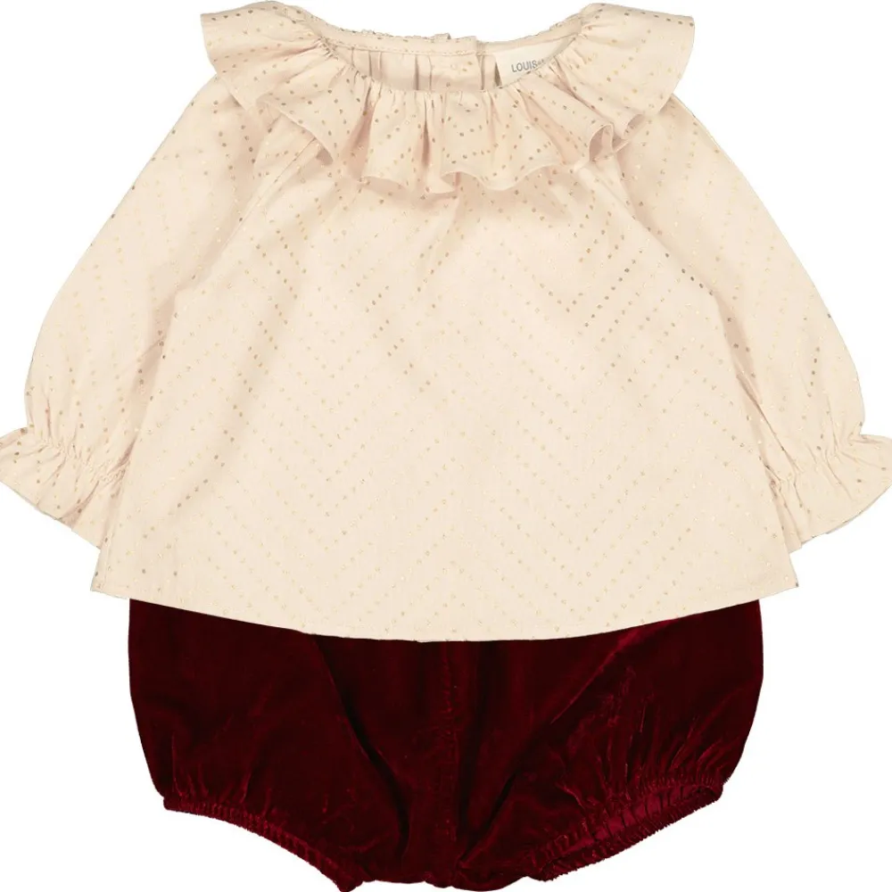 LOUIS LOUISE Tenues De Fête | Blouses, Hauts Bébé Fille*BLOUSE LILIE TWILL POIS DORÉ