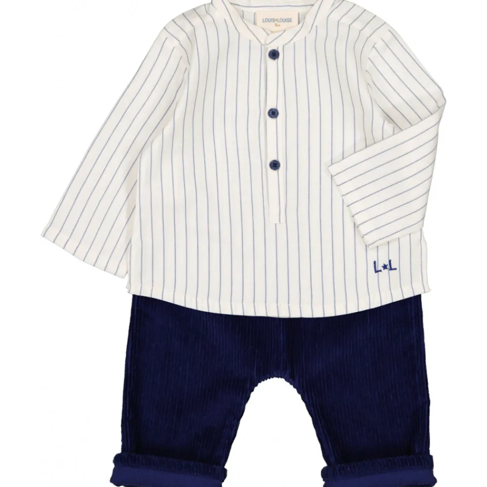 LOUIS LOUISE Matchy Matchy | Tenues De Fête*CHEMISE GRAND PERE TWILL RAYURE