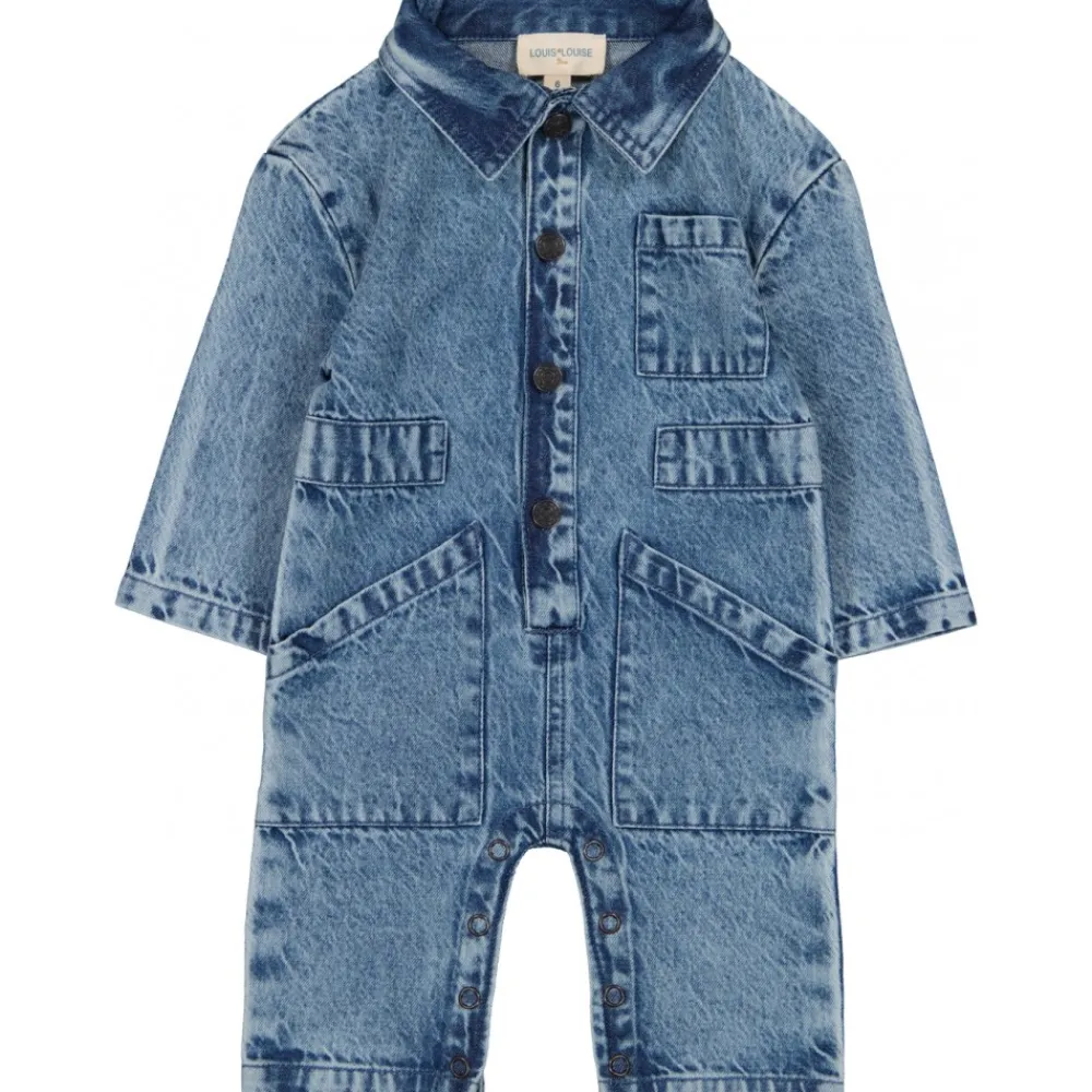 LOUIS LOUISE Robes, Combinaisons, Pyjamas*COMBINAISON BUILDING DENIM DELAVÉ