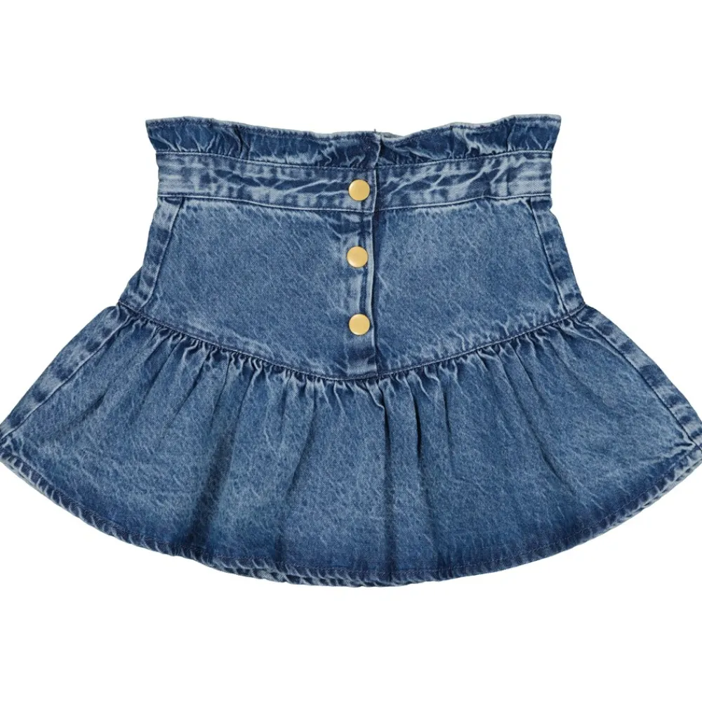 LOUIS LOUISE Jupes, Shorts, Pantalons*JUPE PIPEAU DENIM DELAVÉ